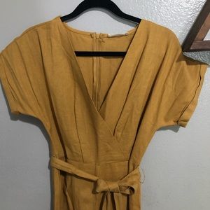 Mustard jumpsuit with pockets